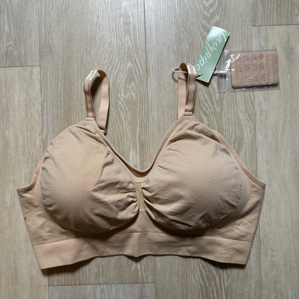 NWT Davy Piper Tan Comfort Wireless Bra | Size XXL